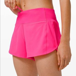 Lululemon Speed Up Short Pink Highlight 4” size 4